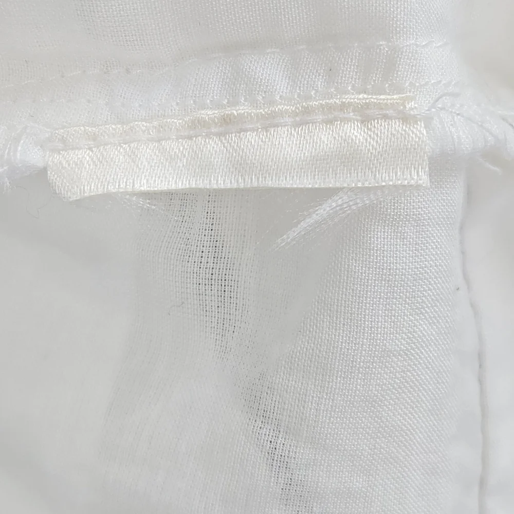 Anthropologie‎ Blouse White Cotton Smocked Peasant Long Sleeve